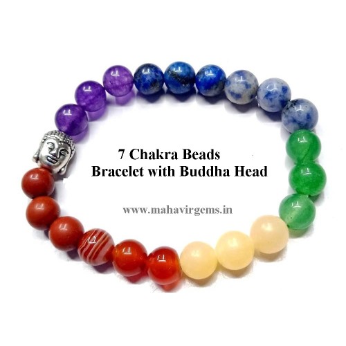 Buy Lava with Seven Chakra Natural Crystal Healing Bracelet Online in India  - Mypoojabox.in