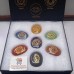 7 chakra Symbol Engraved Healing Gemstone Set