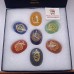 7 chakra Symbol Engraved Healing Gemstone Set