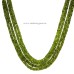 Peridot Faceted Flat Roundel Necklace