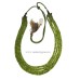 Peridot Faceted Flat Roundel Necklace