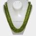 Peridot Faceted Flat Roundel Necklace