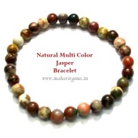 Jasper Bracelet with Round Shaped Natural multi colour Jasper